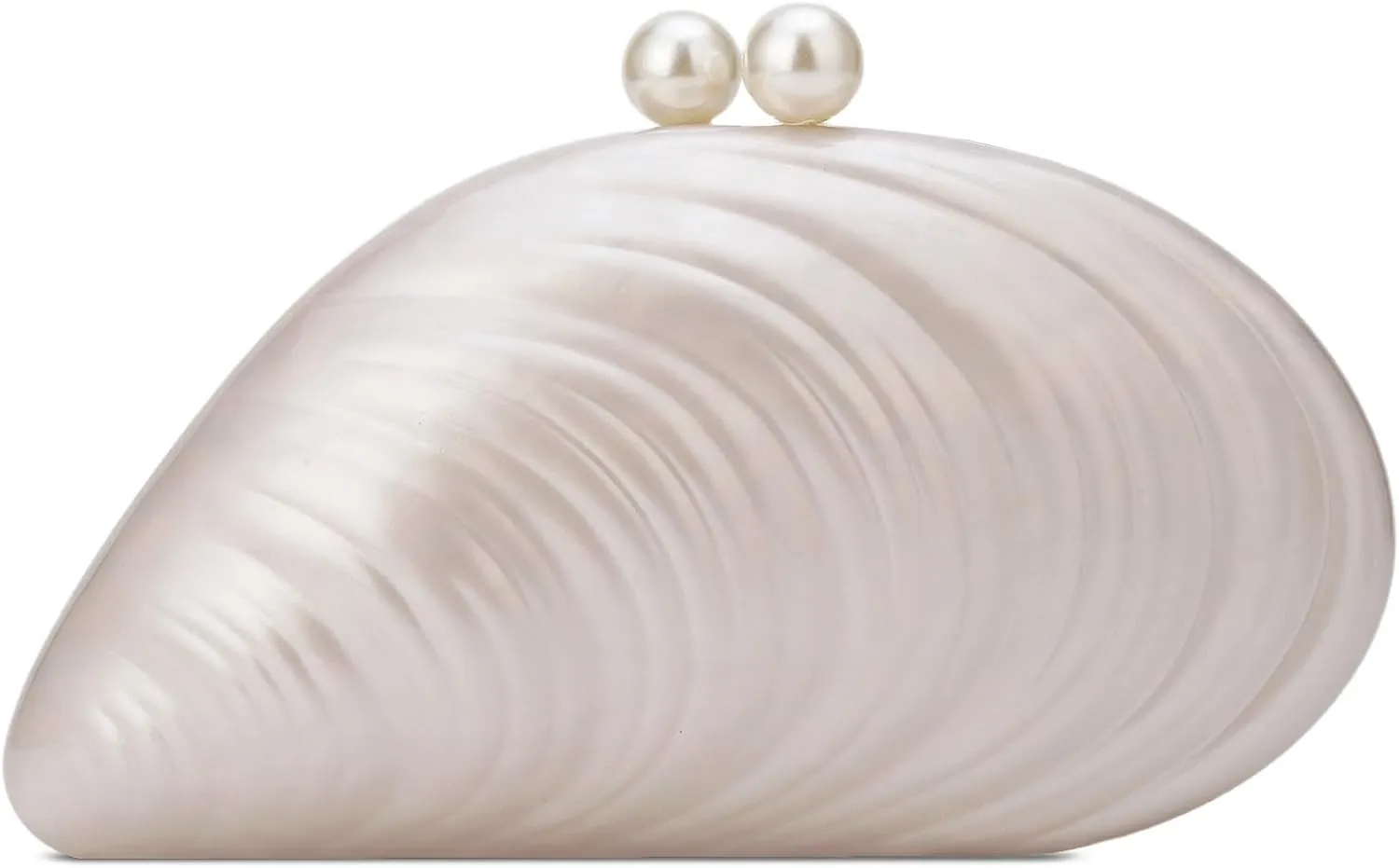 YYW Acrylic Evening Clutch Purses for Women Shell Marble Handbag Shoulder Bag with Pearl for Wedding Party Prom