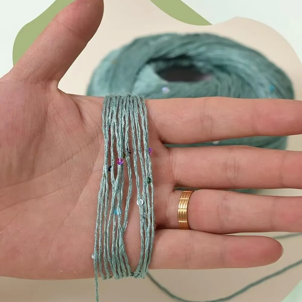 Zcargel 1 Rolls Peloted Glitter Wire Wool to Knit Knitting Wire Washable and Easy Maintenance Rollers Knitting Wire Soft Ball 100G for Handbags Gloves