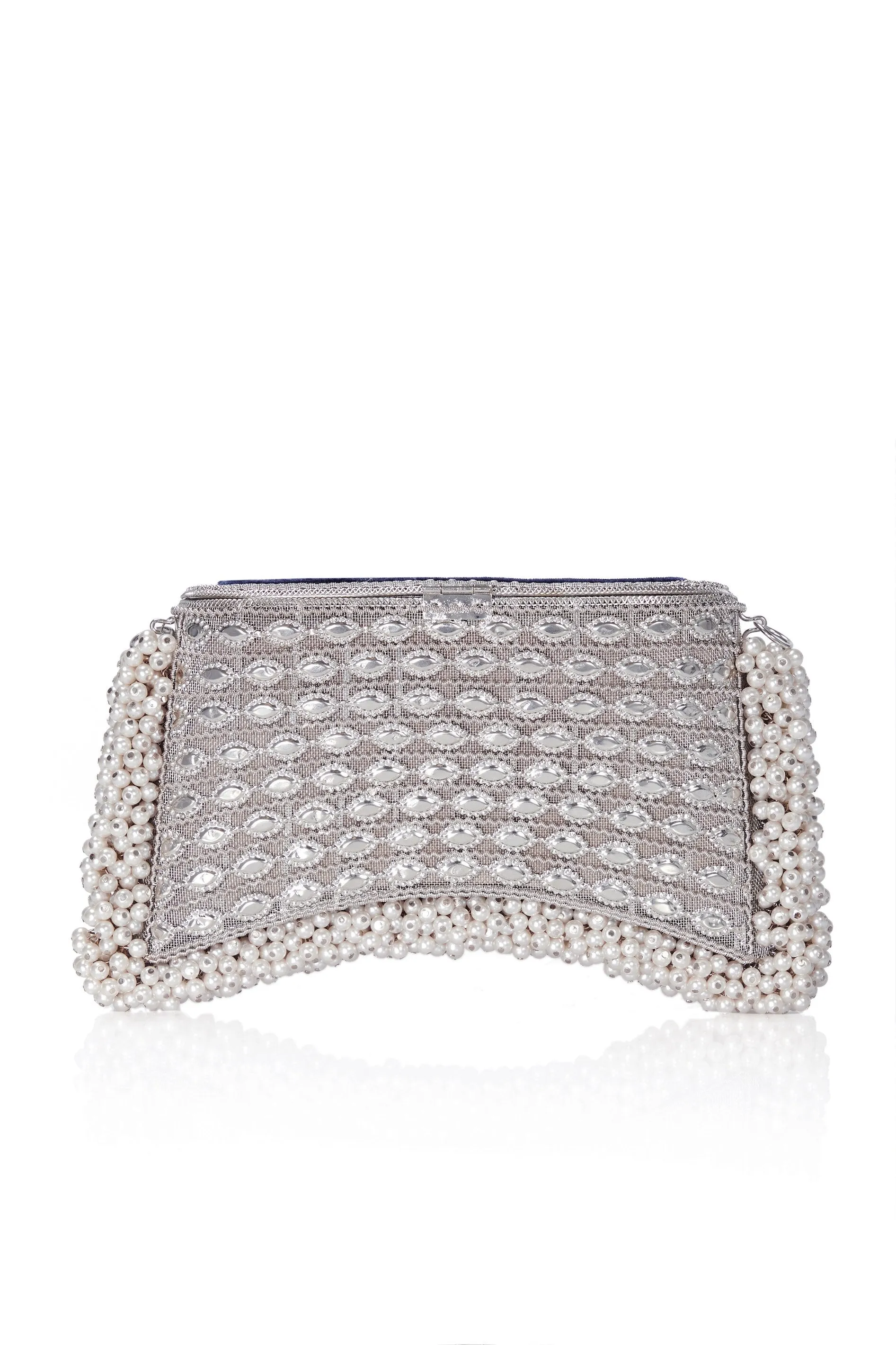 Zeenat Pearl Purse | Midnight Blue