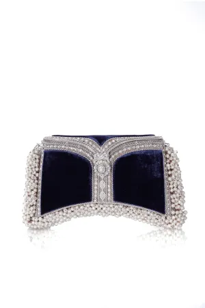 Zeenat Pearl Purse | Midnight Blue