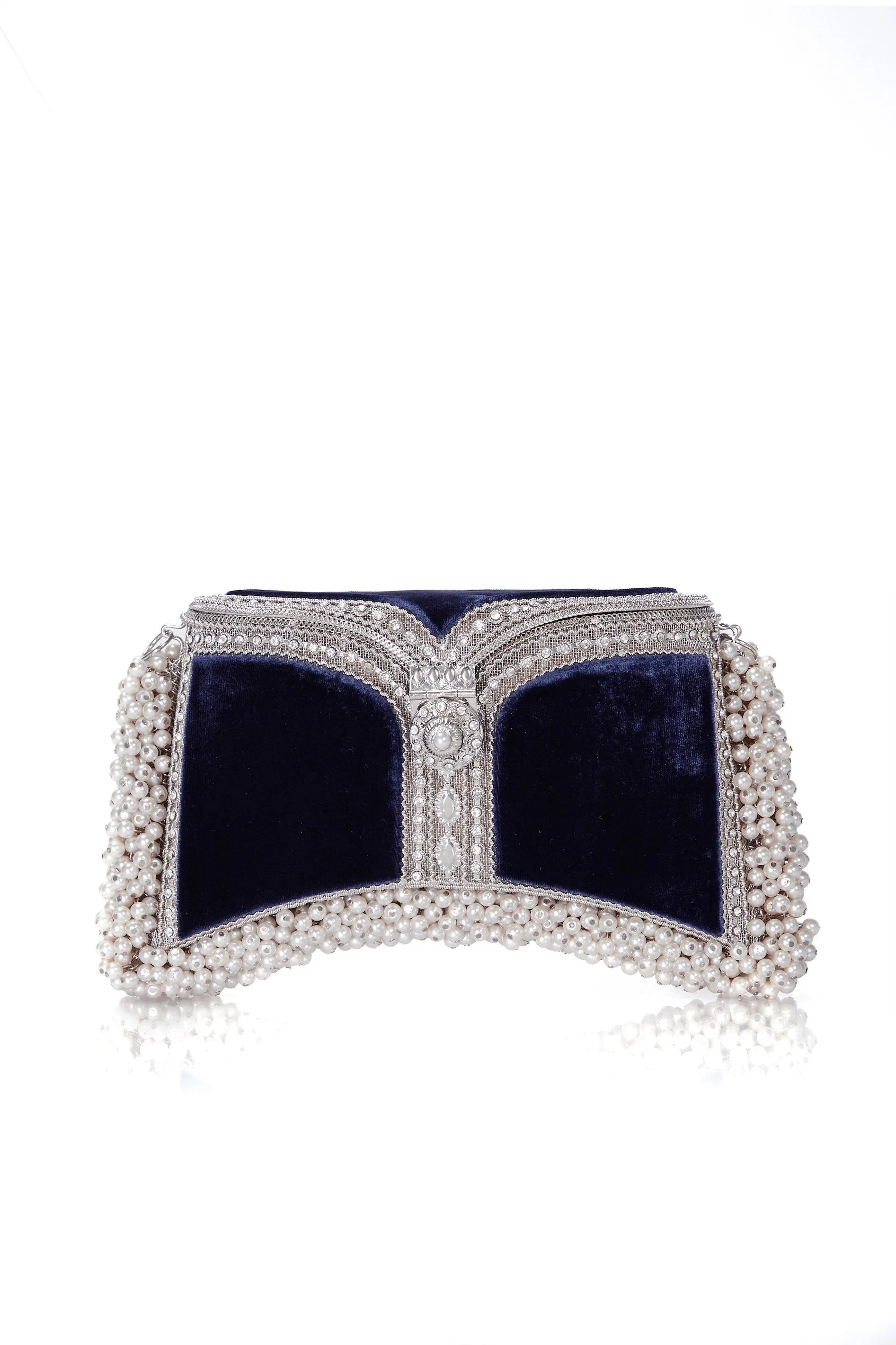 Zeenat Pearl Purse | Midnight Blue