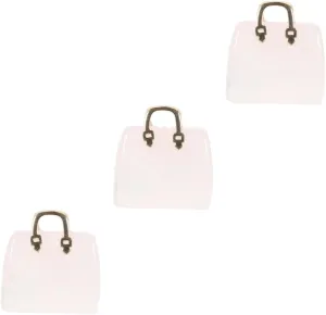 Zerodeko 3pcs Crystal Bag Ornaments Cute Clear Bag Novelty Bag Shoulder Bag Canvas Bag Desktop Handbag Ornament Purses Cute Bag Hand Carved Handbag Statue Messenger Bag Women Bags Belt Bag