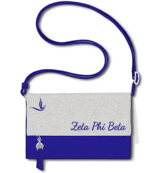 Zeta Phi Beta Faux Leather Crossbody/Clutch
