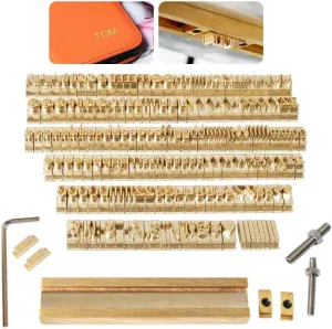 ZONESUN Brass Stamping Letters Set for Hot Stamping Machine Number Symble Alphabets Symbols Characters Molds CNC Engraving Molds (6mm 184pcs MEB Font)
